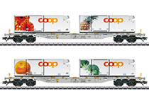 076-M47462 - H0 - Containertragwagen-Set Coop